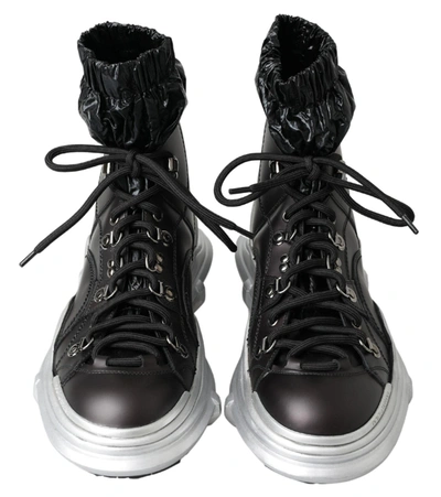 Dolce & Gabbana Black Nylon Boot In Black