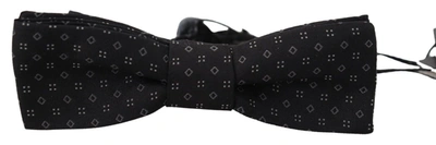 Shop Dolce & Gabbana Exclusive Silk Patterned Black Bow Men's Tie