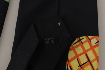 Shop Dolce & Gabbana Elegant Black Silk Tie For Sophisticated Men's Style