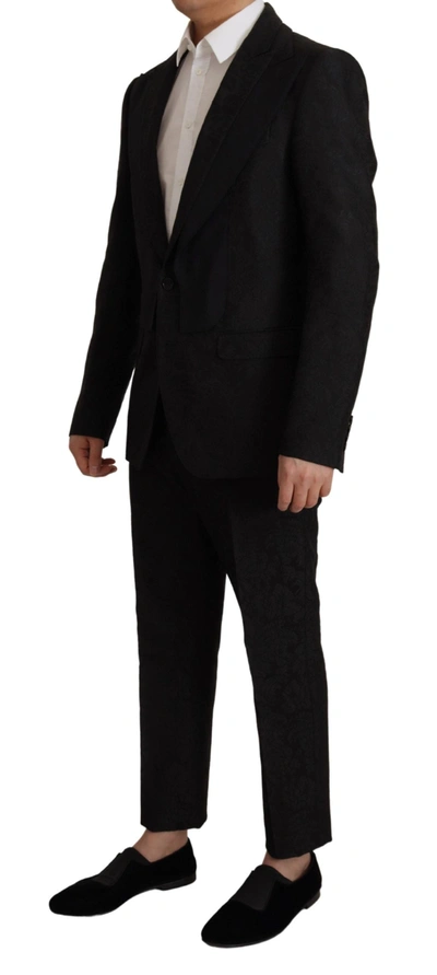 Shop Dolce & Gabbana Elegant Black Two-piece Martini Men's Suit