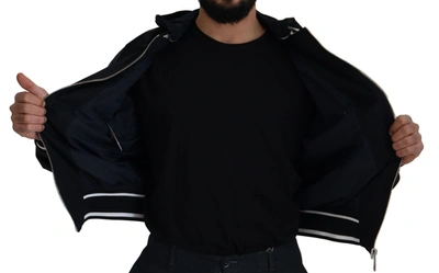 Shop Dolce & Gabbana Elegant Black Bomber Blouson Men's Jacket