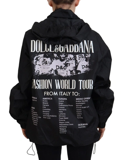 Shop Dolce & Gabbana Sleek Black Nylon Bomber Women's Jacket