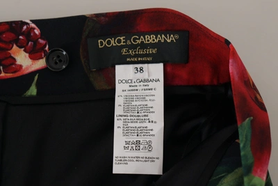 Shop Dolce & Gabbana Chic Midi Wrap Skirt With Fruit Women's Motif In Black And Red