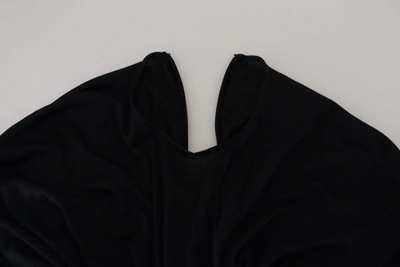 Shop Dolce & Gabbana Elegant Sheath Wrap Dress With Long Women's Sleeves In Black