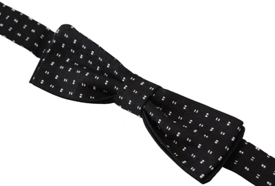 Shop Dolce & Gabbana Elegant Black Silk Bow Men's Tie