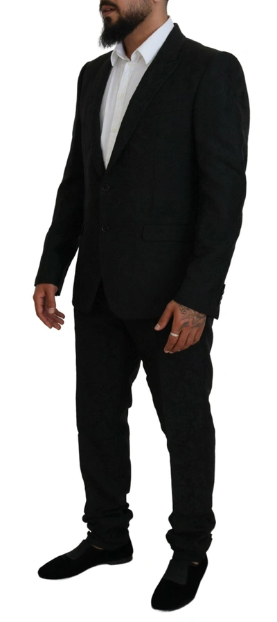 Shop Dolce & Gabbana Black Martini Slim Fit Designer Men's Suit