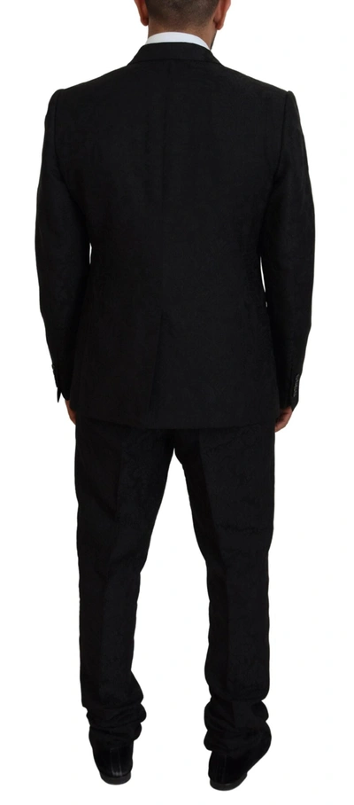 Dolce & Gabbana Black Single Breasted 2 Piece Martini Suit In Black