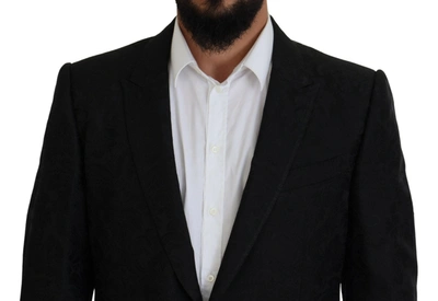 Dolce & Gabbana Black Single Breasted 2 Piece Martini Suit In Black