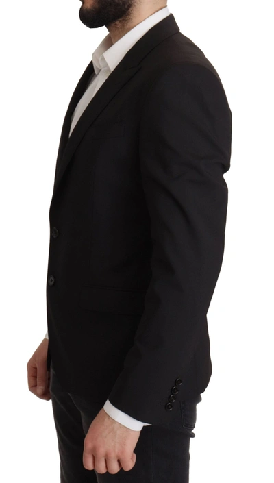 Dolce & Gabbana Black Single Breasted Jacket Martini Blazer In Black