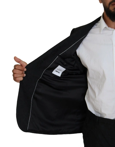Dolce & Gabbana Black Single Breasted 2 Piece Martini Suit In Black