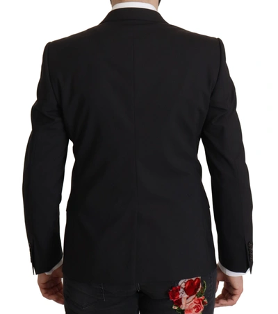 Shop Dolce & Gabbana Elegant Slim Fit Black Blazer Men's Jacket