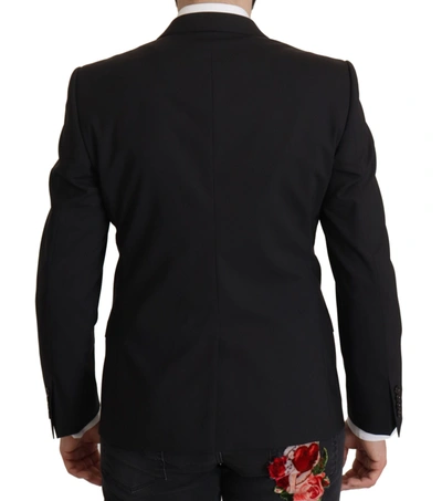 Dolce & Gabbana Black Single Breasted Jacket Martini Blazer In Black