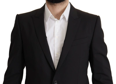 Dolce & Gabbana Black Single Breasted Jacket Martini Blazer In Black