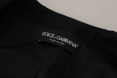 Dolce & Gabbana Black Slim Fit Long Sleeves Snap Jacket In Black