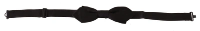 Shop Dolce & Gabbana Elegant Black Silk Bow Men's Tie