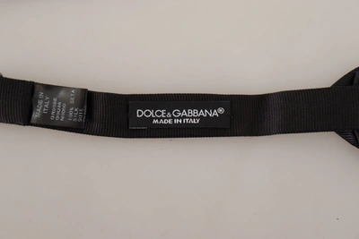 Shop Dolce & Gabbana Elegant Black Silk Bow Men's Tie