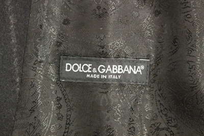 Shop Dolce & Gabbana Elegant Black Striped Single Breasted Dress Men's Vest