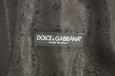 Dolce & Gabbana Black Striped Wool Logo Vest Gilet Weste In Black