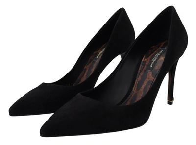 Shop Dolce & Gabbana Black Suede High Heels Pumps Classic Women's Shoes