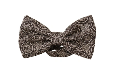 Shop Dolce & Gabbana Elegant Silk Black &amp; White Bow Men's Tie