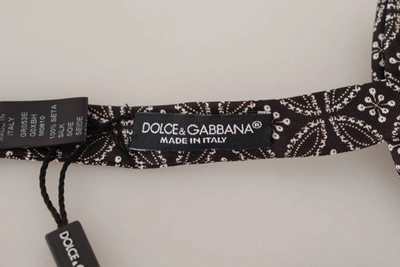 Shop Dolce & Gabbana Elegant Black And White Silk Bow Men's Tie