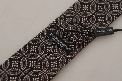 Shop Dolce & Gabbana Elegant Silk Black And White Bow Men's Tie