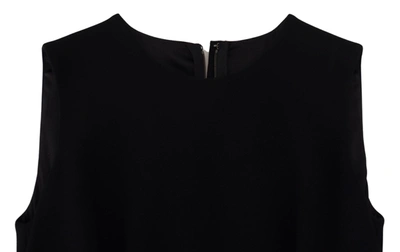 Shop Dolce & Gabbana Elegant Fit And Flare Black Sheath Women's Dress