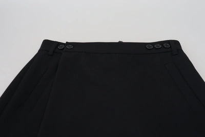 Shop Dolce & Gabbana Elegant High Waist A-line Mini Women's Skirt In Black