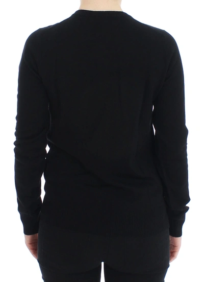 Dolce & Gabbana Black Wool Button Cardigan Sweater Top In Black