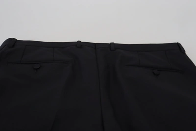 Shop Dolce & Gabbana Elegant Black Dress Pants From Virgin Wool Men's Blend