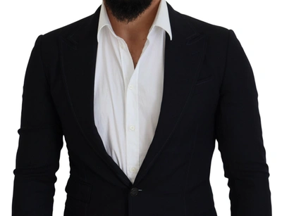 Shop Dolce & Gabbana Elegant Black Single-breasted Men's Blazer