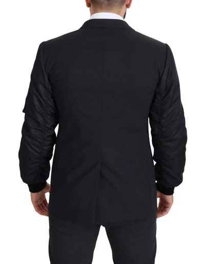 Shop Dolce & Gabbana Elegant Black Virgin Wool Men's Jacket