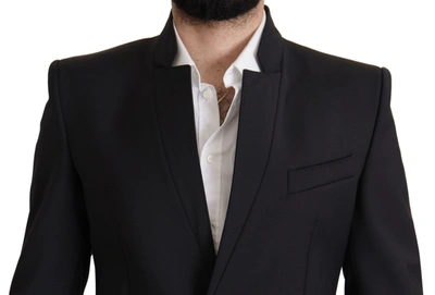 Shop Dolce & Gabbana Elegant Single-breasted Wool Men's Blazer In Black