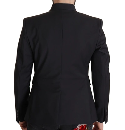 Shop Dolce & Gabbana Elegant Single-breasted Wool Men's Blazer In Black