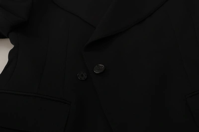 Dolce & Gabbana Striped Single-breasted Blazer In Black