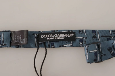 Shop Dolce & Gabbana Elegant Silk Blue Bow Men's Tie