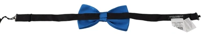 Shop Dolce & Gabbana Elegant Sapphire Silk Bow Men's Tie In Blue