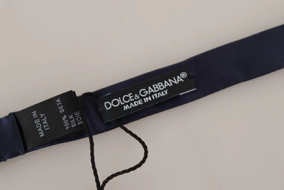 Shop Dolce & Gabbana Stunning Silk Blue Bow Men's Tie
