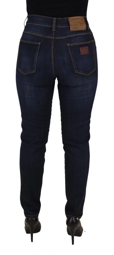 Shop Dolce & Gabbana Elevate Your Denim Game With High Waist Skinny Women's Jeans In Blue