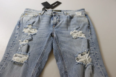 Dolce & Gabbana Skinny-fit Jeans With Rips In Blue