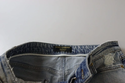 Dolce & Gabbana Skinny-fit Jeans With Rips In Blue