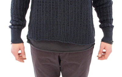 Dolce & Gabbana Blue Runway Netz Pullover Netted Sweater In Blue