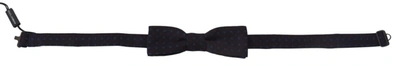 Shop Dolce & Gabbana Elegant Silk Blue Bow Men's Tie