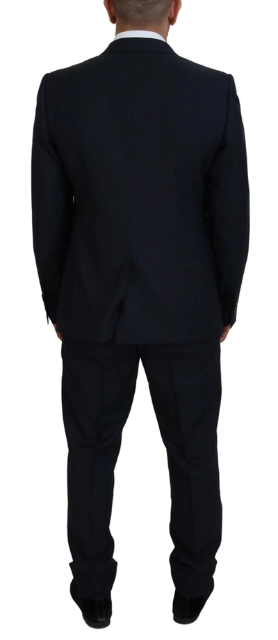 Dolce & Gabbana Blue Martini Single Breasted 2 Piece Suit In Blue