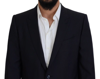 Dolce & Gabbana Blue Martini Single Breasted 2 Piece Suit In Blue