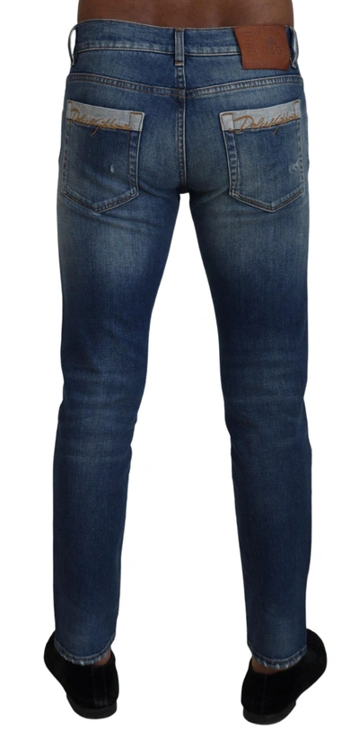Shop Dolce & Gabbana Elegant Slim Fit Italian Denim Men's Jeans In Blue