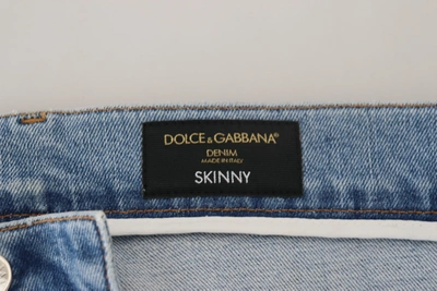 Shop Dolce & Gabbana Elegant Slim Fit Light Blue Denim Men's Pants