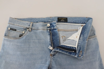 Dolce & Gabbana Elegant Slim Fit Light Blue Denim Pants In Blue