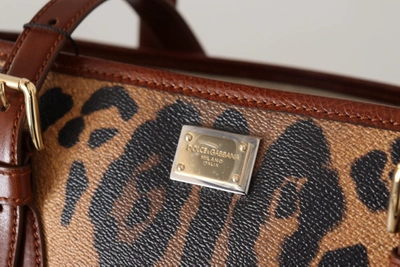 Shop Dolce & Gabbana Elegant Leopard Bucket Tote Women's Bag In Brown