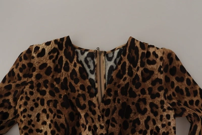 Dolce & Gabbana Brown Leopard Wrap A-line Maxi Viscose Dress In Brown